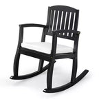 Karl Home | 36 in. Solid Wood Outdoor Rocking Chair with Cushion