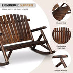 Karl Home | Panchina a dondolo per esterni con schienale alto in legno massiccio da 47 pollici