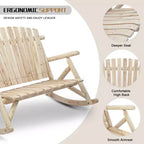 Karl Home | Panchina a dondolo per esterni con schienale alto in legno massiccio da 47 pollici