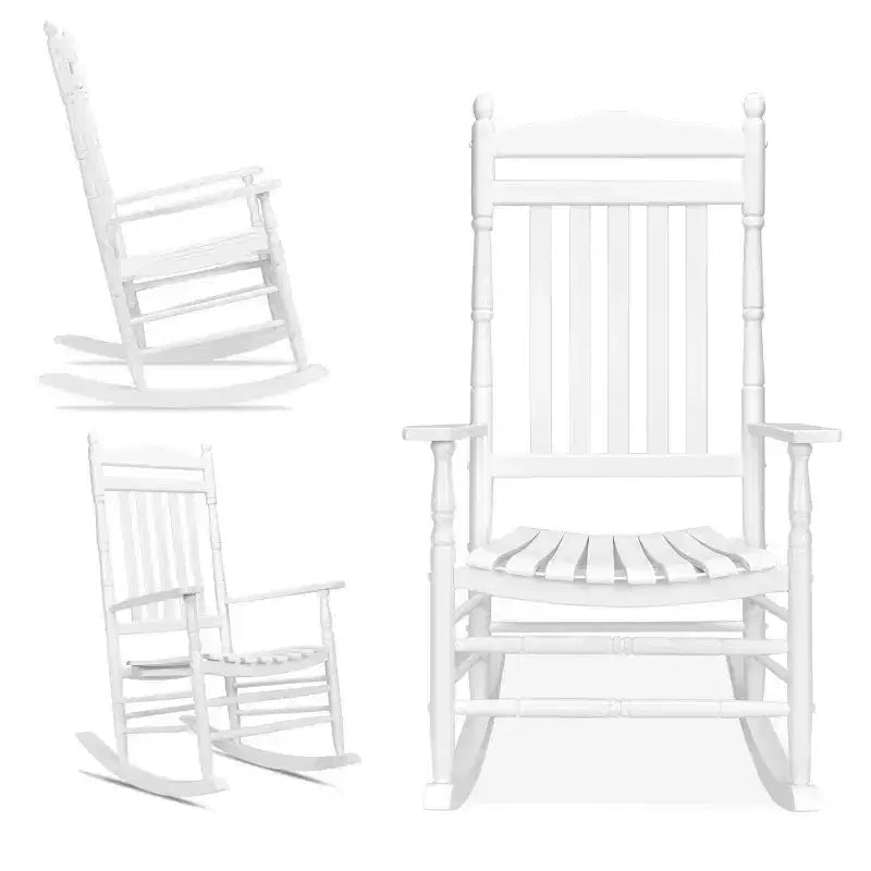 Karl Home | Sedia a dondolo elegante da esterno in legno massello da 68,5 cm