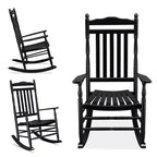 Karl Home | Sedia a dondolo elegante da esterno in legno massello da 68,5 cm