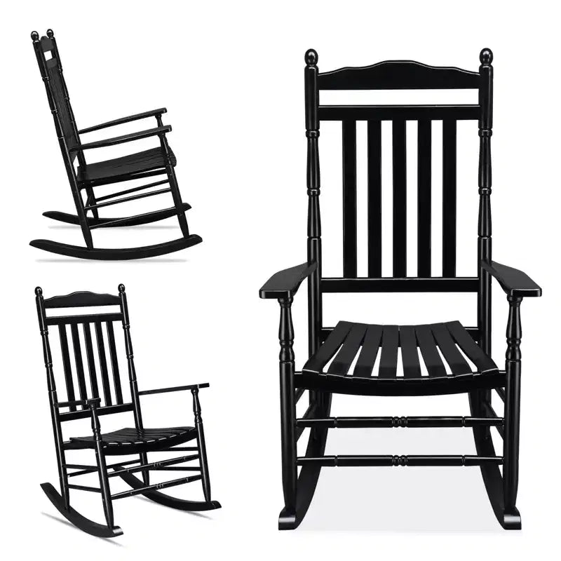 Karl Home | Sedia a dondolo elegante da esterno in legno massello da 68,5 cm