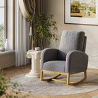 COZONY Nursery Rocking Chair - Upholstered Glider Rocker Recliner with Side Pocket for Living Room, Bedroom, Nursing