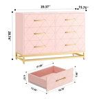 Wood 6 Drawers Dresser for Closet, Hallway, Living Room, Nursery