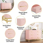 Wood 6 Drawers Dresser for Closet, Hallway, Living Room, Nursery