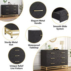 Wood 6 Drawers Dresser for Closet, Hallway, Living Room, Nursery
