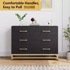 Wood 6 Drawers Dresser for Closet, Hallway, Living Room, Nursery