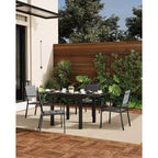 COZONY Set di 2 sedie da esterno impilabili in alluminio, sedute da esterno per tutte le stagioni con tessuto Textilene per ponte, giardino, cortile
