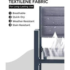 COZONY Set di 2 sedie da esterno impilabili in alluminio, sedute da esterno per tutte le stagioni con tessuto Textilene per ponte, giardino, cortile