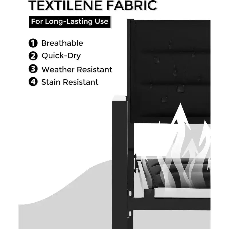 COZONY Set di 2 sedie da esterno impilabili in alluminio, sedute da esterno per tutte le stagioni con tessuto Textilene per ponte, giardino, cortile