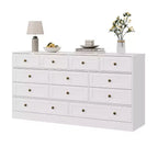 GustoWave Modern Comodino a 12 cassetti, Comò in Legno per Camera da Letto, Cassettiera in Legno per Vestiti, Organizzatore per Soggiorno, Comò Porta TV