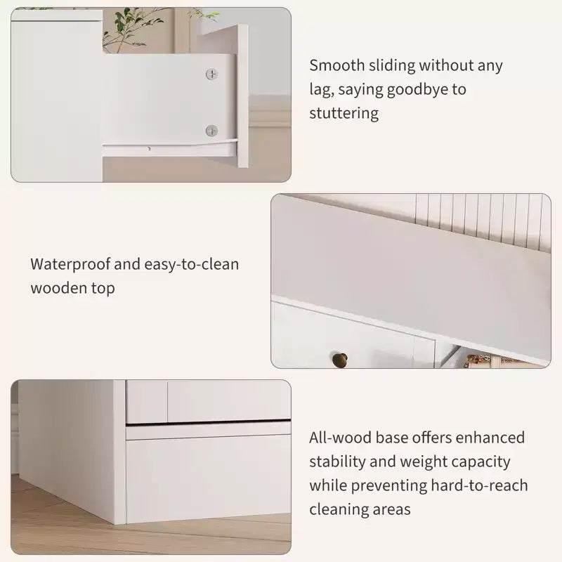 GustoWave Modern Comodino a 12 cassetti, Comò in Legno per Camera da Letto, Cassettiera in Legno per Vestiti, Organizzatore per Soggiorno, Comò Porta TV