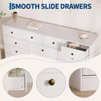 GustoWave Modern Comodino a 12 cassetti, Comò in Legno per Camera da Letto, Cassettiera in Legno per Vestiti, Organizzatore per Soggiorno, Comò Porta TV