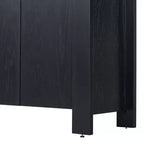 Hostack Mobile credenza a 4 ante con ripiani regolabili per sala da pranzo e cucina, nero