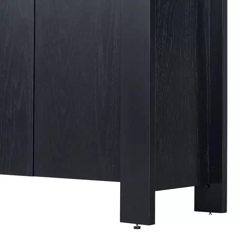 Hostack Mobile credenza a 4 ante con ripiani regolabili per sala da pranzo e cucina, nero