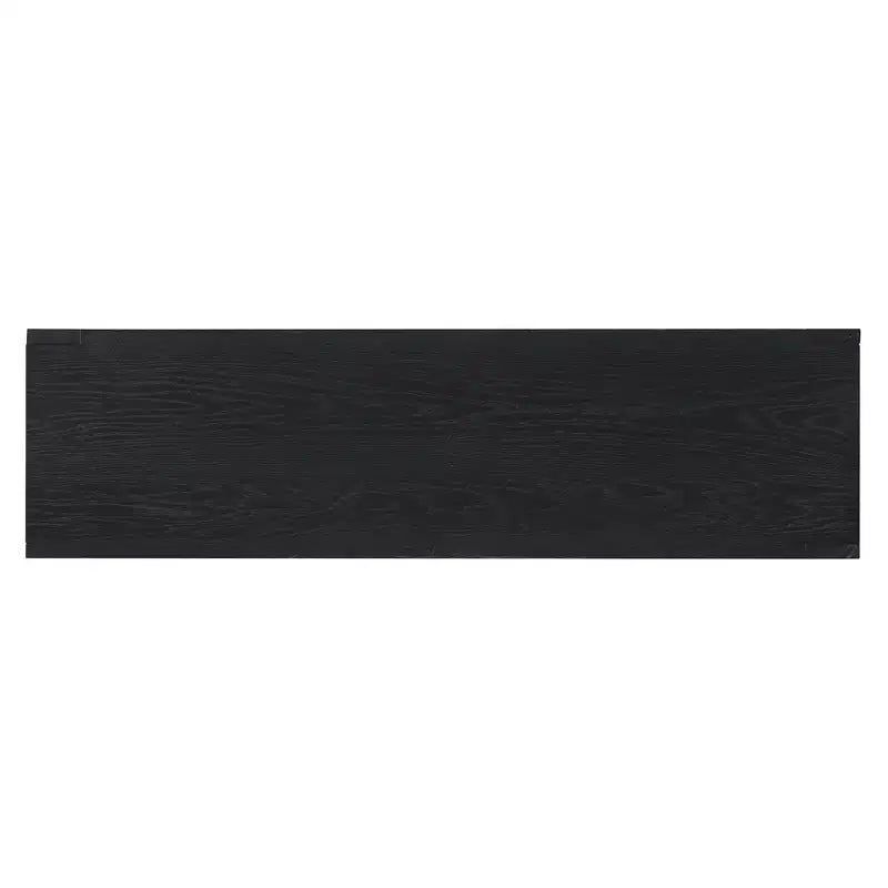 Hostack Mobile credenza a 4 ante con ripiani regolabili per sala da pranzo e cucina, nero