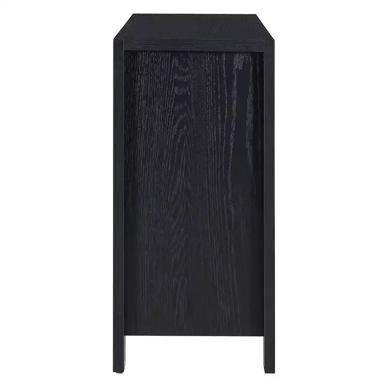 Hostack Mobile credenza a 4 ante con ripiani regolabili per sala da pranzo e cucina, nero