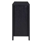 Hostack Mobile credenza a 4 ante con ripiani regolabili per sala da pranzo e cucina, nero