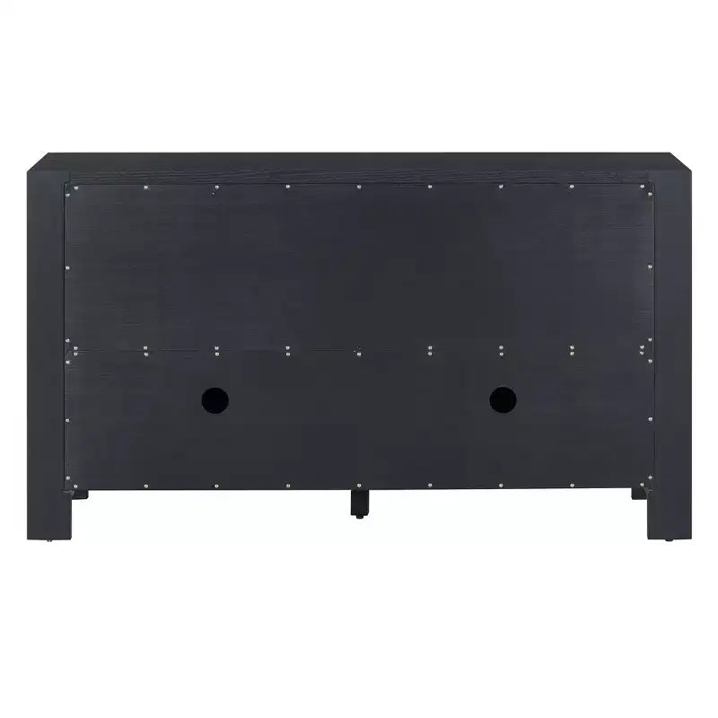 Hostack Mobile credenza a 4 ante con ripiani regolabili per sala da pranzo e cucina, nero