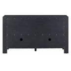 Hostack Mobile credenza a 4 ante con ripiani regolabili per sala da pranzo e cucina, nero