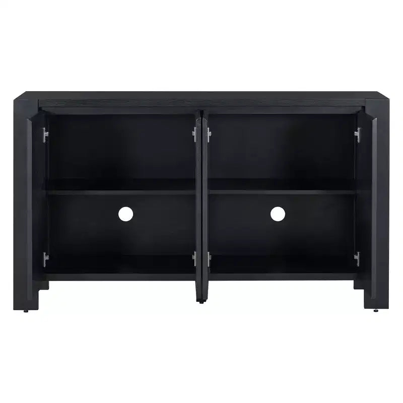 Hostack Mobile credenza a 4 ante con ripiani regolabili per sala da pranzo e cucina, nero