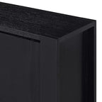 Hostack Mobile credenza a 4 ante con ripiani regolabili per sala da pranzo e cucina, nero
