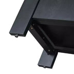 Hostack Mobile credenza a 4 ante con ripiani regolabili per sala da pranzo e cucina, nero