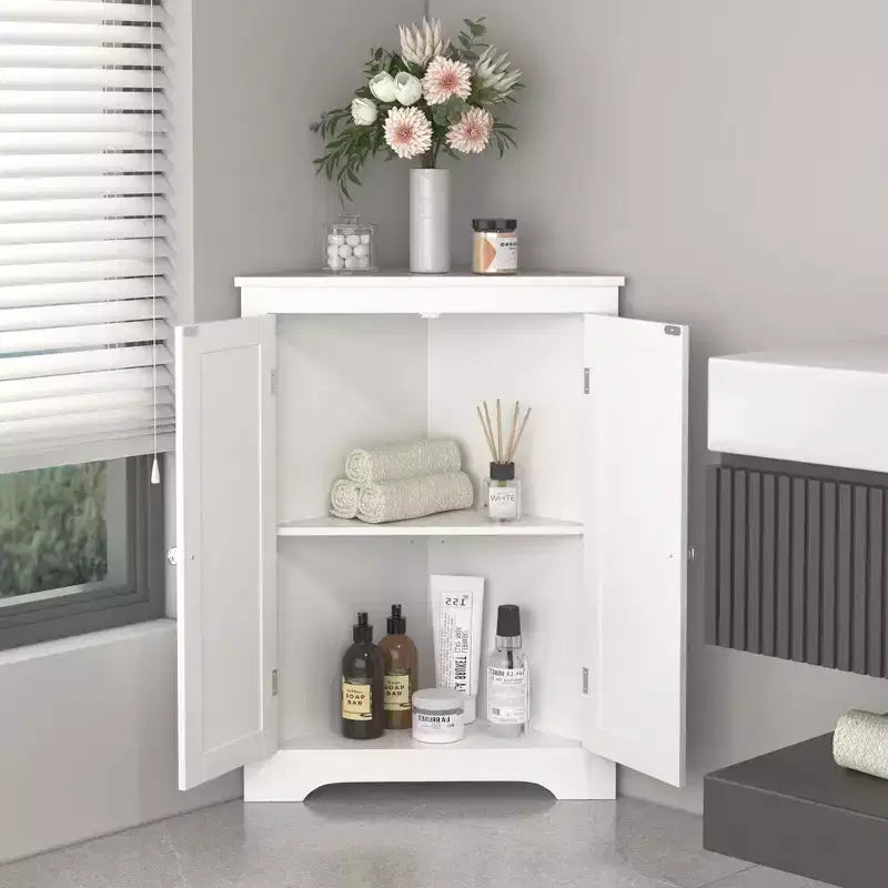 GDFStudio Jessamine Mobile Angolo Bagno con Ripiano Regolabile