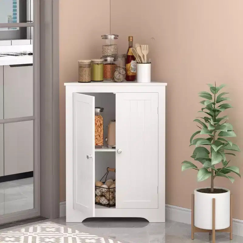 GDFStudio Jessamine Mobile Angolo Bagno con Ripiano Regolabile