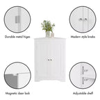 GDFStudio Jessamine Mobile Angolo Bagno con Ripiano Regolabile