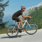 Bici da Corsa VEVOR, Bici da Corsa con Ruote da 700C, Bici da Strada da Pendolare con Trasmissione SHIMANO a 21 Velocità e Telaio in Acciaio al Carbonio, Bianca
