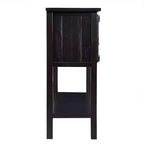 Hostack 48'' Solid Wood Sideboard Console Table with 2 Drawers, Cabinets and Bottom Shelf for Living and Dining Room, Espresso