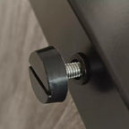 Set di 2 tavolini moderni con cassetto - Comodini in MDF con venatura del legno rustica e piano in vetro temperato per camera da letto e soggiorno