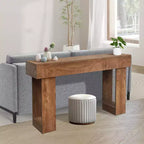 Consolle lunga 63" per ingresso - Tavolo da divano in stile rustico per retro-divano, tavolo da corridoio e soggiorno, tavolo da ingresso in legno rustico per atrio, decorazione per la casa
