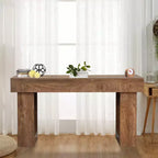 Consolle lunga 63" per ingresso - Tavolo da divano in stile rustico per retro-divano, tavolo da corridoio e soggiorno, tavolo da ingresso in legno rustico per atrio, decorazione per la casa