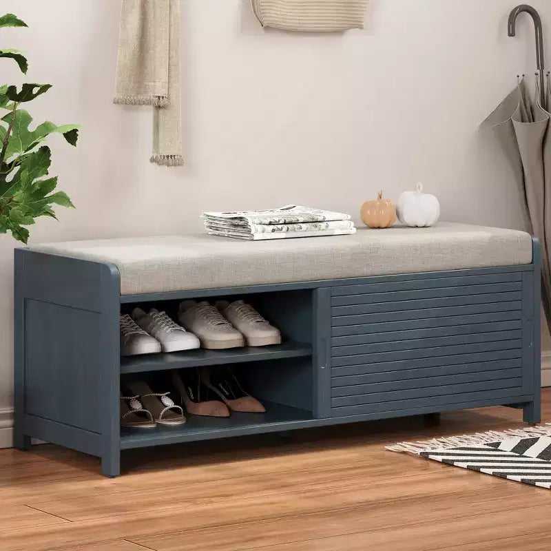 GDFStudio Panca portascarpe Morley con contenitore e cuscino mobile