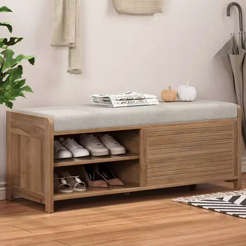 GDFStudio Panca portascarpe Morley con contenitore e cuscino mobile
