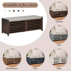 GDFStudio Panca portascarpe Morley con contenitore e cuscino mobile