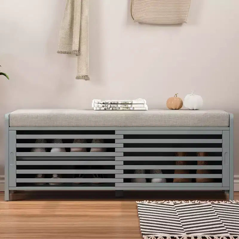GDFStudio Panca portascarpe Morley con contenitore e cuscino mobile