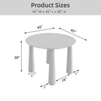 PexFix Tavolo da pranzo rotondo da 45 cm, tavolo da cucina per 4 persone con piano a bordo arcuato e 4 gambe affusolate per soggiorno, sala da pranzo, ufficio, caffetteria, resistente, nero