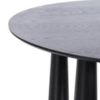 PexFix Tavolo da pranzo rotondo da 45 cm, tavolo da cucina per 4 persone con piano a bordo arcuato e 4 gambe affusolate per soggiorno, sala da pranzo, ufficio, caffetteria, resistente, nero