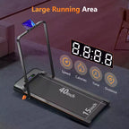 Tapis Roulant da Camminata KERDOM Sotto Scrivania, Tapis Roulant Portatile per Casa e Ufficio, Tapis Roulant 2 in 1 con Telecomando, Capacità 158 kg, Tapis Roulant da 2,5 HP con LED