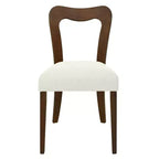 Okak Set of 2 Upholstered Heart-Shaped Hollow Back Dining Chair Without Arm,Wooden Accent Dining Chairs for Dining Room,Kitchen