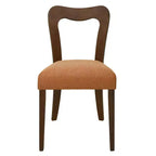 Okak Set of 2 Upholstered Heart-Shaped Hollow Back Dining Chair Without Arm,Wooden Accent Dining Chairs for Dining Room,Kitchen