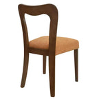 Okak Set of 2 Upholstered Heart-Shaped Hollow Back Dining Chair Without Arm,Wooden Accent Dining Chairs for Dining Room,Kitchen