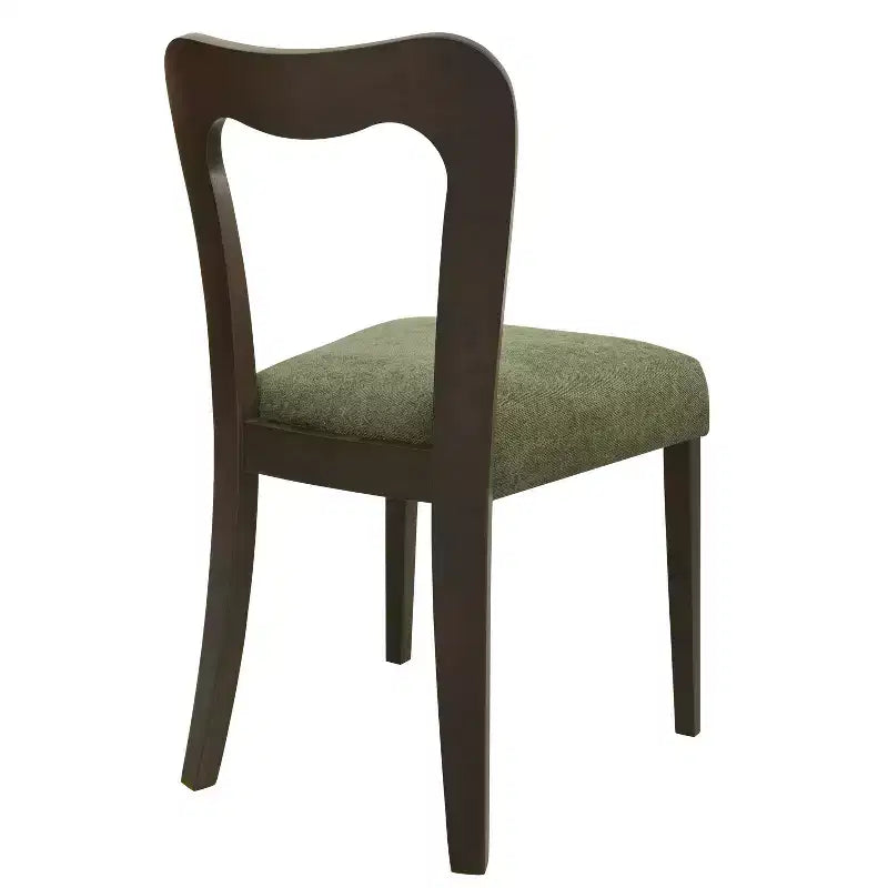 Okak Set of 2 Upholstered Heart-Shaped Hollow Back Dining Chair Without Arm,Wooden Accent Dining Chairs for Dining Room,Kitchen