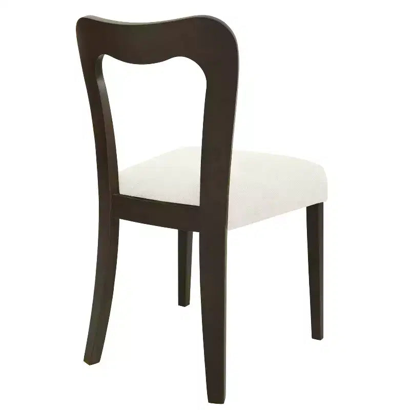 Okak Set of 2 Upholstered Heart-Shaped Hollow Back Dining Chair Without Arm,Wooden Accent Dining Chairs for Dining Room,Kitchen