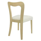 Okak Set of 2 Upholstered Heart-Shaped Hollow Back Dining Chair Without Arm,Wooden Accent Dining Chairs for Dining Room,Kitchen