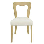 Okak Set of 2 Upholstered Heart-Shaped Hollow Back Dining Chair Without Arm,Wooden Accent Dining Chairs for Dining Room,Kitchen