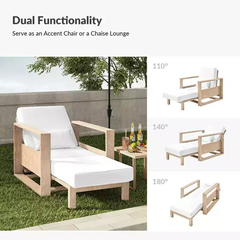Chaise Longue Amilcare con schienale regolabile|HULALA HOME